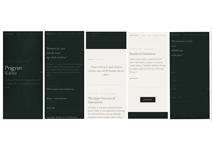 create custom responsive portfolio and blog website